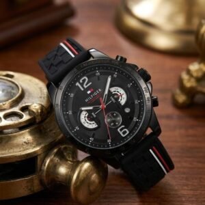 Tommy Hilfiger Decker Full Black Watch – Modern Chronograph Timepiece