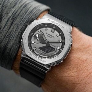 G-SHOCK GM 2100 SILVER BLACK PREMIUM QUALITY WATCH