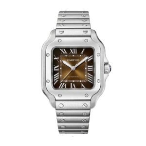 Cartier Santos Automatic – Iconic Luxury Square Watch (BROWN)