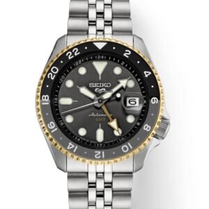 Seiko 5 Sports GMT Black Gold Bezel